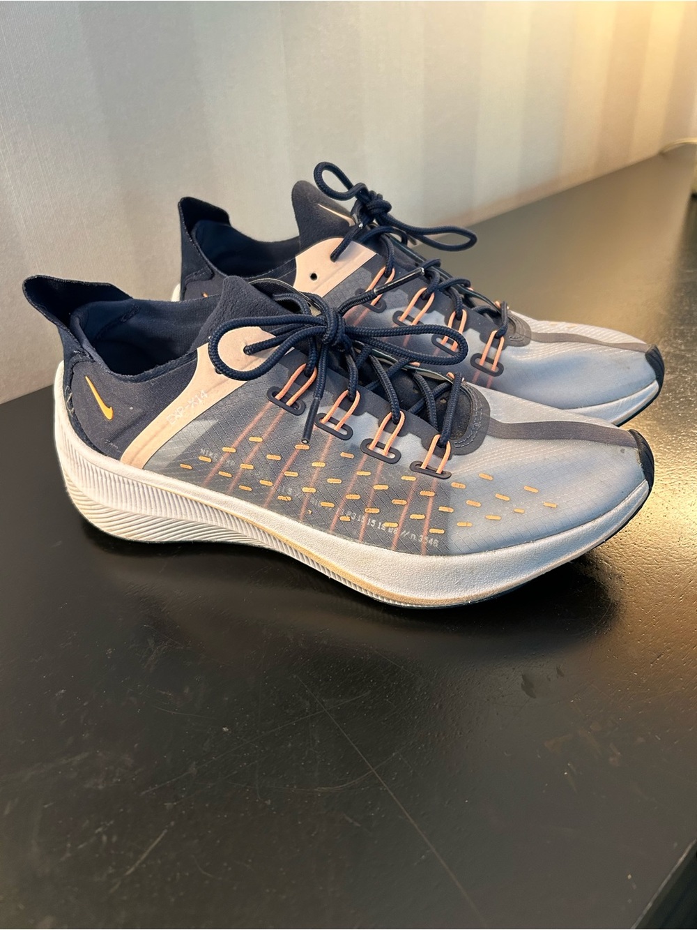 Nike Women's EXP-X14 Running Shoes in Navy and Light Blue